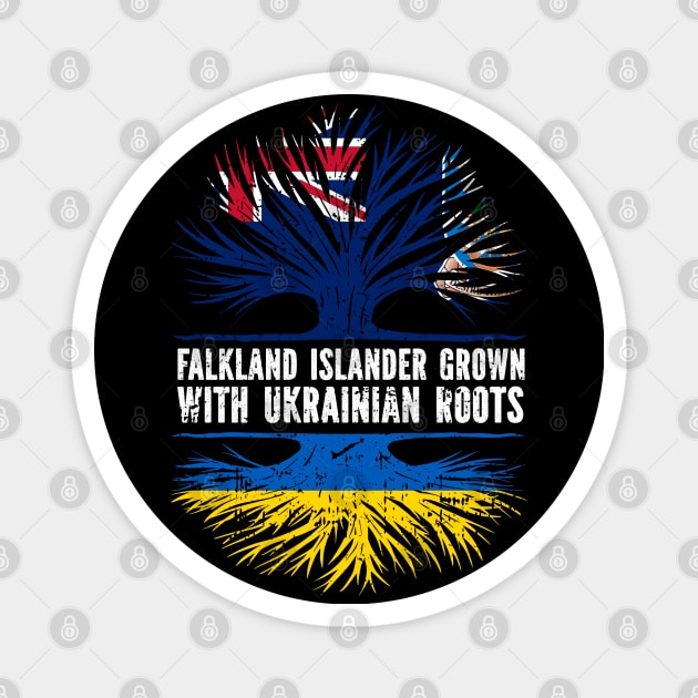 Falkland Islander Grown with Ukrainian Roots Flag Magnet by silvercoin